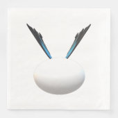 MODRN AN WEISSEM SILBER WENIGER IST MEHR SERVIETTE (Vorderseite)