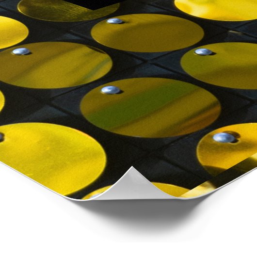 Modrn Golden Wedding Foto Poster (Ecke)