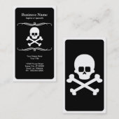 Modschädel und -gekreuzte Knochen Visitenkarte (Vorne/Hinten)