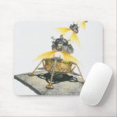 Modul Apollo 11 Eagle, das vom Mond sich entfernt Mousepad (Mit Mouse)