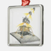 Modul Apollo 11 Eagle, das vom Mond sich entfernt Ornament Aus Metall (Links)