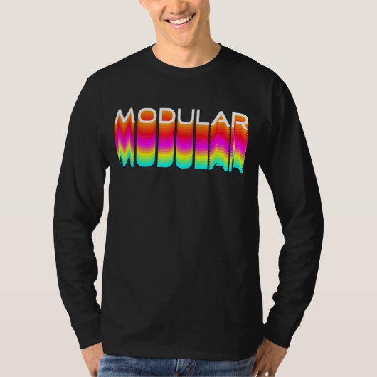 Modular 80er Retro Analog Synthwave Modular Synthe T-Shirt (Vorderseite)