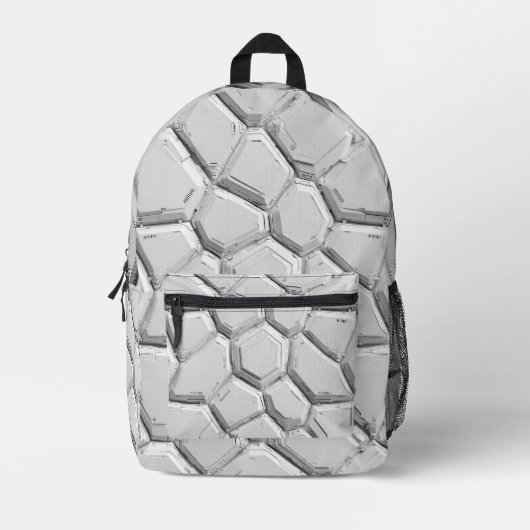 Modular Armor White Backpack Bedruckter Rucksack (Vorderseite)