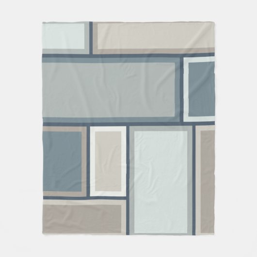 Modular Mid Century Modern Geometric Pattern Fleecedecke (Vorderseite)