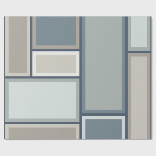 Modular Mid Century Modern Geometric Pattern Geschenkpapier (Flach)