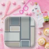 Modular Mid Century Modern Geometric Pattern Pappteller (Party)