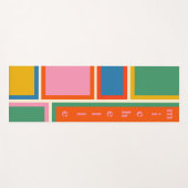 Modular Retro Modern Geometric Personalisiert Yogamatte (Vorderseite (Horizontal))