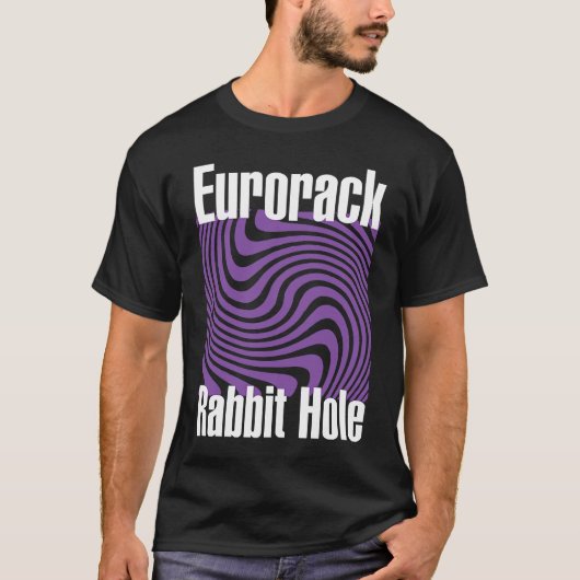 Modular Synth Eurorack Rabbit Hole T-Shirt (Vorderseite)