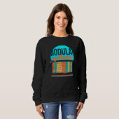 Modular Synthesizer Synthwave 80er Synth Synthesiz Sweatshirt (Vorne ganz)