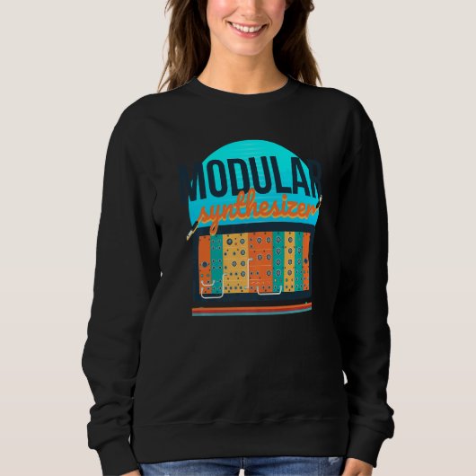 Modular Synthesizer Synthwave 80er Synth Synthesiz Sweatshirt (Vorderseite)