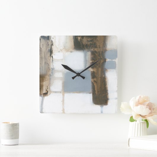 Modularer Plan II Quadratische Wanduhr (Zuhause)
