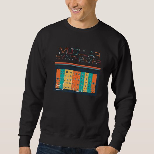 Modularer Synthesizer 80er Analog Synth Synthesize Sweatshirt (Vorderseite)