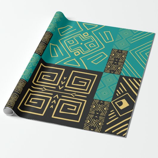 Modulares Afrika Geschenkpapier (Ungerollt)