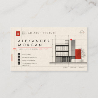 Modulares Grid-System-Architekt-Geschäftskarte Visitenkarte
