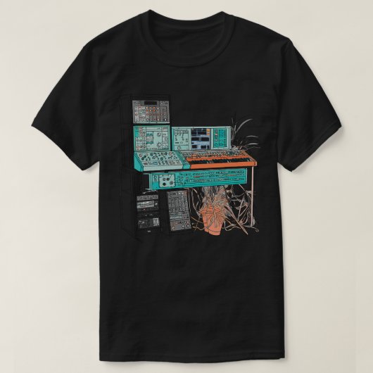 Modulares Synthesizer-Lüfterdesign T-Shirt (Design vorne)
