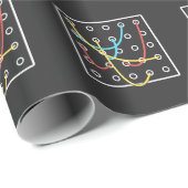 Modulares Synthesizer-Vintages Tastaturanalogon Geschenkpapier (Rolleneckpunkt)