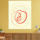 Modulierte Linie gesteppte Canvas Print Leinwanddruck (Insitu (Wohnzimmer))