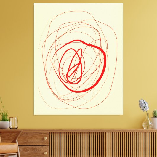 Modulierte Linie gesteppte Canvas Print Leinwanddruck (Insitu (Wohnzimmer))