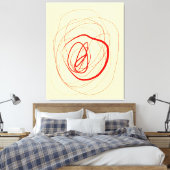 Modulierte Linie gesteppte Canvas Print Leinwanddruck (Insitu (Schlafzimmer))