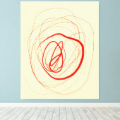 Modulierte Linie gesteppte Canvas Print Leinwanddruck (Insitu (Holzboden))