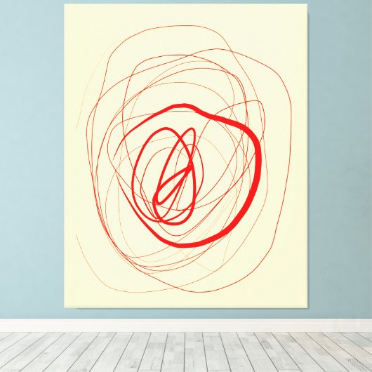 Modulierte Linie gesteppte Canvas Print Leinwanddruck (Insitu (Holzboden))