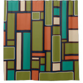 Modulus Mitteljahrhundert Modernes Retro geometris Duschvorhang (Vorderseite)