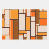 Modulus Retro Geometric Mid Century Moderner 70er Geschenkpapier Set (Vorderseite 3)