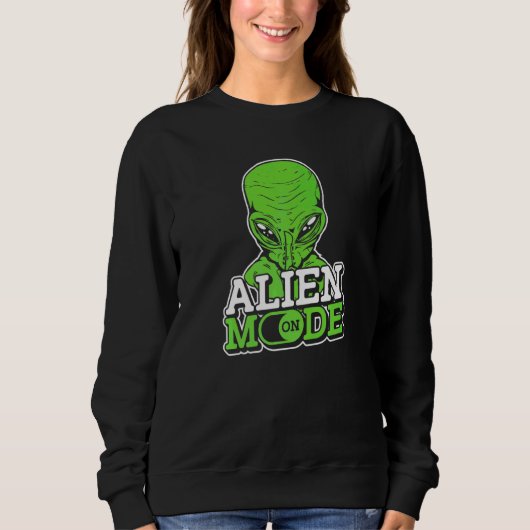 Modus Alien auf einem externen USB-Weltraumschiff Sweatshirt (Vorderseite)