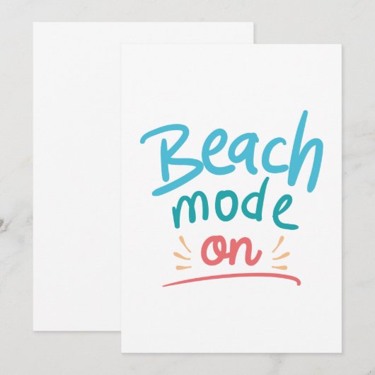 Modus "Beach" Dankeskarte (Vorne/Hinten)