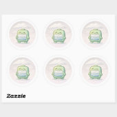 Modus für bewölkte Tage Runder Aufkleber (Blatt)