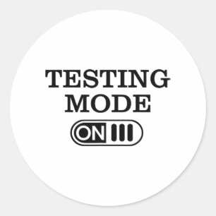 Modus On Test Day Teacher Testtag Männer Frauen Ki Runder Aufkleber