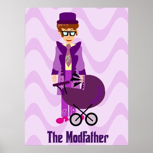 ModVater Funny Mod 60er Cartoon Charakter Art Poster (Vorne)