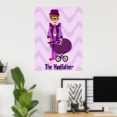 ModVater Funny Mod 60er Cartoon Charakter Art Poster (Heimbüro)