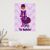 ModVater Funny Mod 60er Cartoon Charakter Art Poster (Küche)