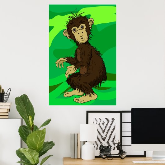 Moe Monkey Poster (Heimbüro)