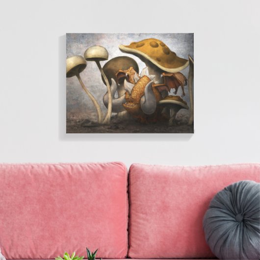 Moe the Mushroom Dragon Leinwanddruck (Insitu (Wohnzimmer))