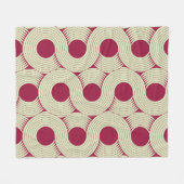 Moebius Streifen: Unendlicher rot-grüner Tile Fleecedecke (Vorderseite (Horizontal))