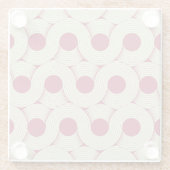 Moebius Streifen: Unendlicher rot-grüner Tile Glasuntersetzer (Rückseite)