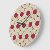 Moebius Streifen: Unendlicher rot-grüner Tile Große Wanduhr (Winkel)