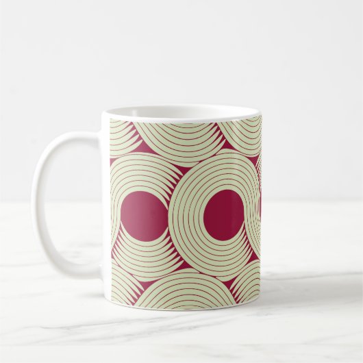 Moebius Streifen: Unendlicher rot-grüner Tile Kaffeetasse (Links)