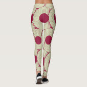 Moebius Streifen: Unendlicher rot-grüner Tile Leggings (Rückseite)