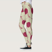Moebius Streifen: Unendlicher rot-grüner Tile Leggings (Links)