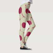 Moebius Streifen: Unendlicher rot-grüner Tile Leggings (Rechts)