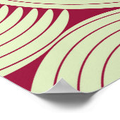 Moebius Streifen: Unendlicher rot-grüner Tile Poster (Ecke)