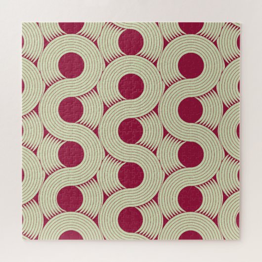 Moebius Streifen: Unendlicher rot-grüner Tile Puzzle (Horizontal)