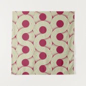 Moebius Streifen: Unendlicher rot-grüner Tile Wandteppich (Vorderseite (Horizontal))