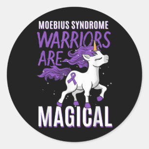 Moebius-Syndrom Krieger Unicorn Mobius Geacial Par Runder Aufkleber