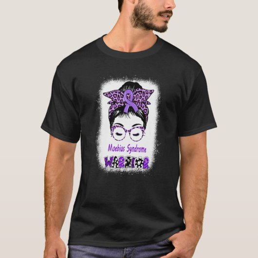 Moebius Syndrome Warrior Messy Bun Moebius Facial  T-Shirt (Vorderseite)