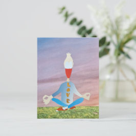 Moeder dag eend houdt van yoga zen groeten postkarte