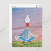Moeder dag eend houdt van yoga zen groeten postkarte (Vorne/Hinten)